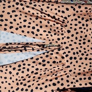 NWOT ANIMAL PRINT FAUX WRAP DRESS